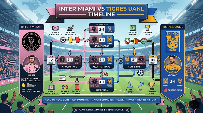 Inter Miami vs Tigres UANL Timeline