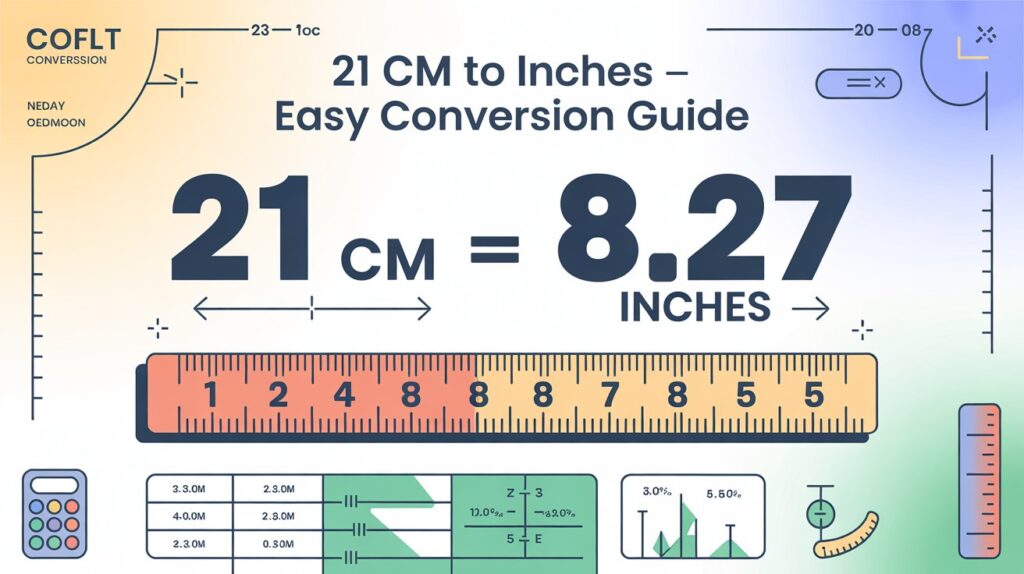21 cm to inches