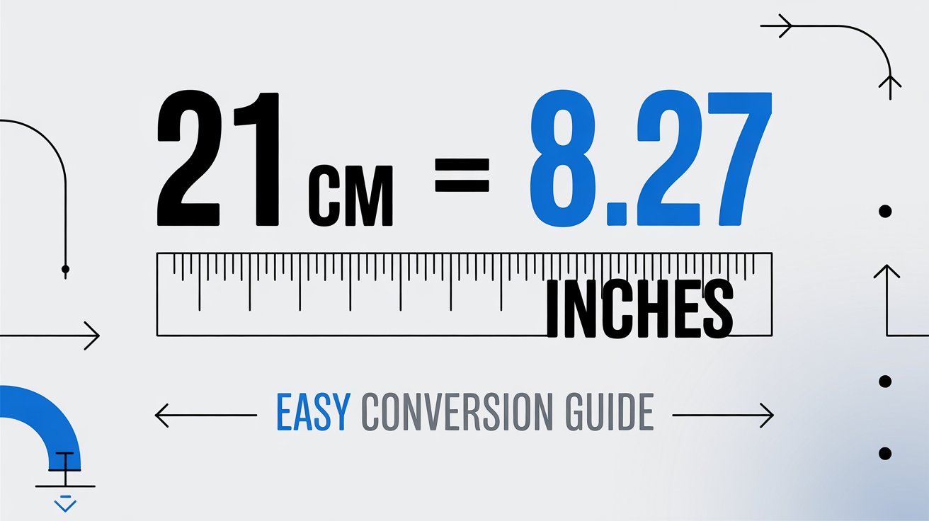 21 cm to inches